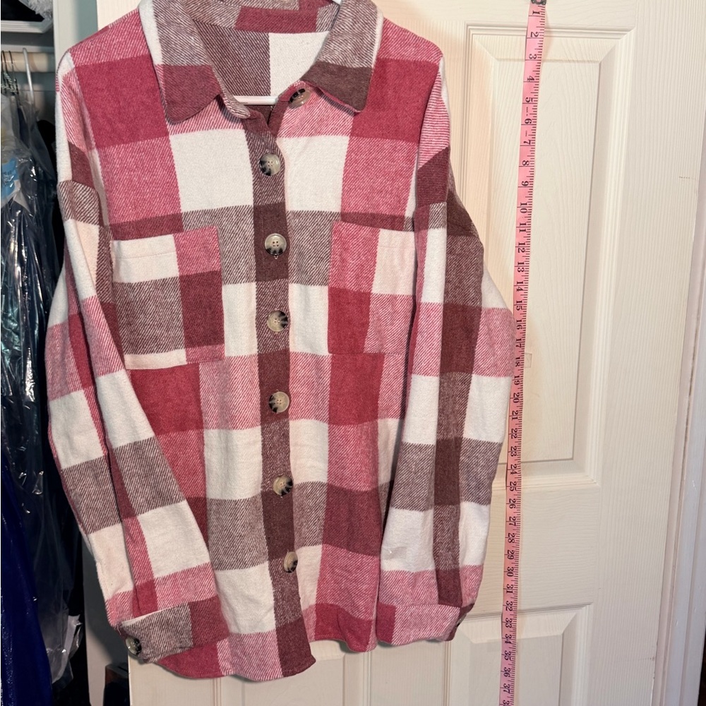 Plaid Button-Up Jacket - Picture 2 of 4
